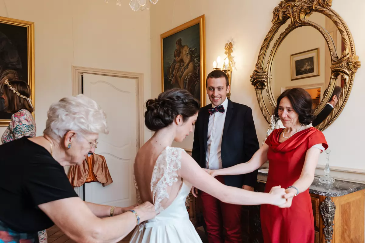 Moment emotion mariage
